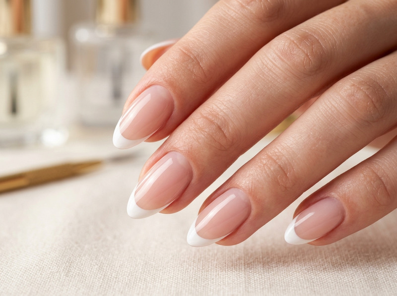 Изящный миндальный френч в стиле Nude (Delicate Almond French)
