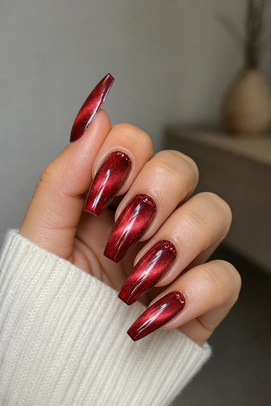 Рубиновый «Кошачий глаз» с деликатной инкрустацией (Ruby Velvet Cat Eye)